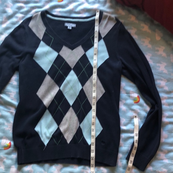 Cute argyle sweater blue grey Med - Picture 6 of 6